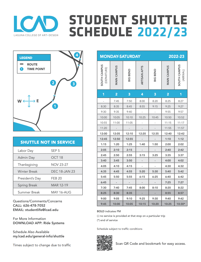 Shuttle Schedule 22-23